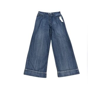 Habitual NWT wide flare leg pleated Glamoratti medium wash trouser denim jean 30